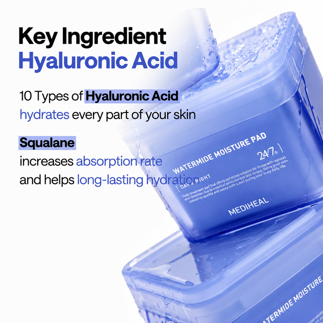 MEDIHEAL Watermide Toner Pad — 170ml / 100 pads