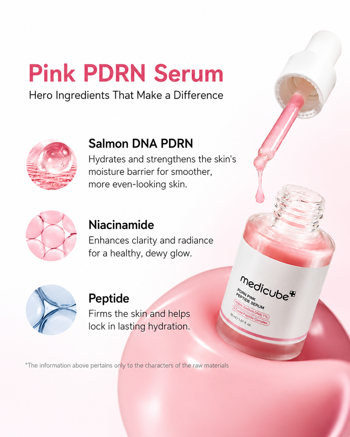 Medicube PDRN Pink Peptide Glow Serum — 30ml