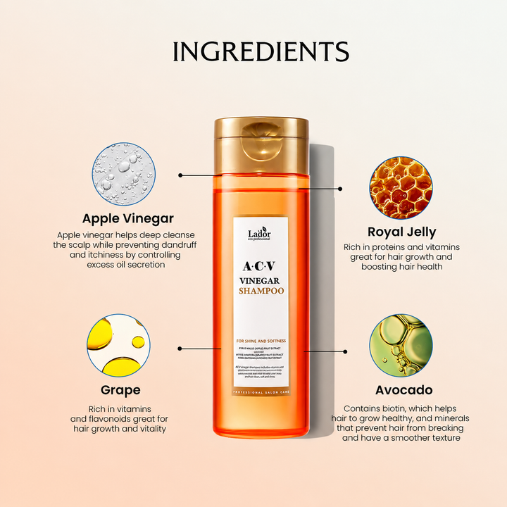 LADOR ACV Vinegar Shampoo — 430 ml/ 150 ml