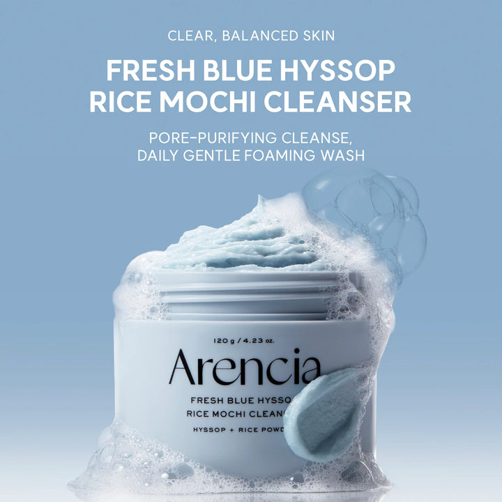 Arencia Fresh Blue Hyssop Rice Mochi Cleanser — 120g