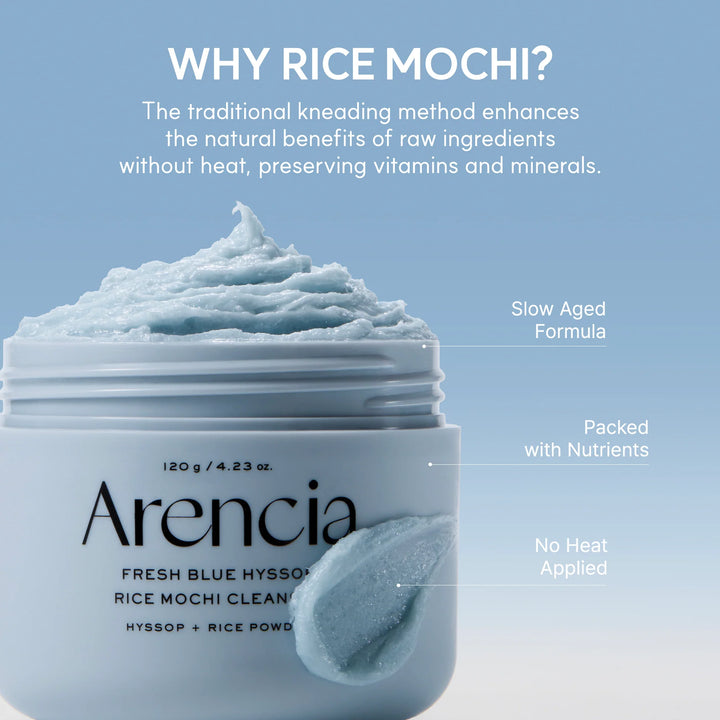 Arencia Fresh Blue Hyssop Rice Mochi Cleanser — 120g