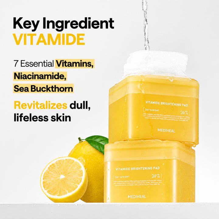 MEDIHEAL Vitamide Brightening Pad — 170ml / 100 pads
