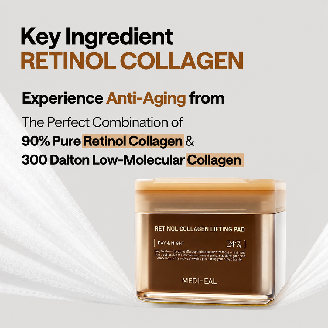 MEDIHEAL Retinol Collagen Lifting Pad — 170ml / 100 pads