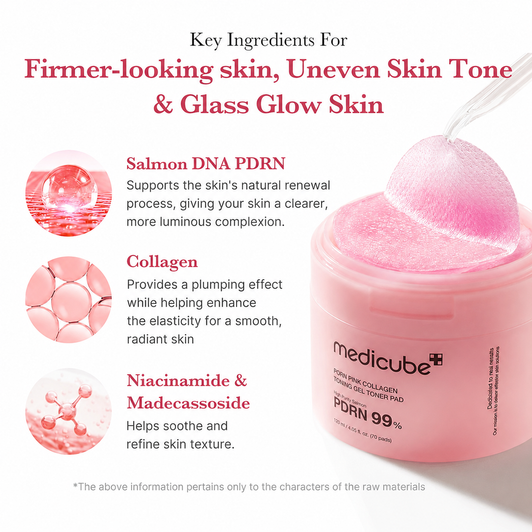 Medicube PDRN Pink Collagen Toning Gel Toner Pad — 120ml (70pcs)